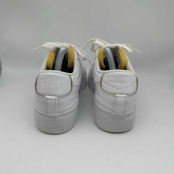 Nike Women's Blazer Low Platform Triple White Sneaker Size 9 - Picture 9 of 16